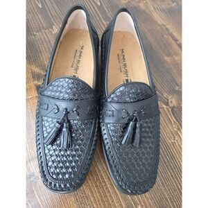 Nunn Bush Strafford Woven Black Leather Loafer Men's Slip On Shoes Size 8 M